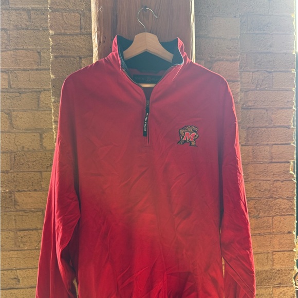 Tommy Hilfiger Golf Large Red Quarter-Zip Maryland Jacket - Picture 1 of 4